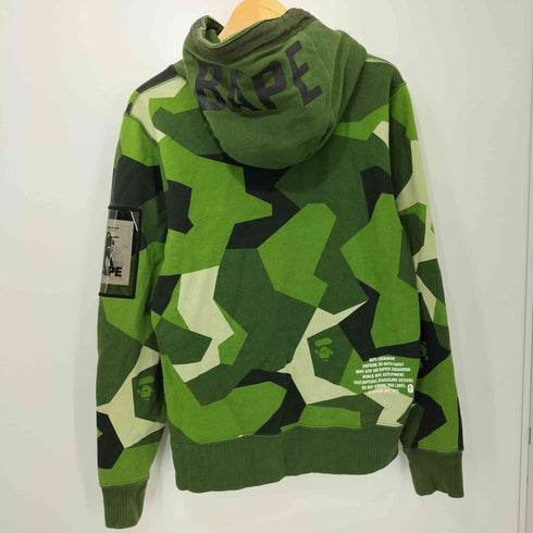 アベイシングエイプ A BATHING APE 2018AW SPLINTER CAMO WIDE PULLOVER HOODIE BAPE ベイプ パーカー メンズ JPN:S